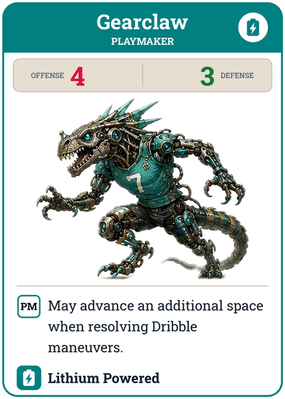 Gearclaw, Cyborgs playmaker