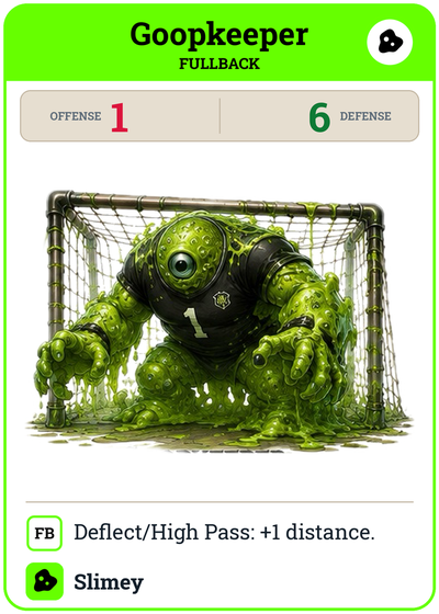 Goopkeeper, Oozes fullback